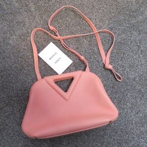 Bottega Veneta “The Point” crossbody bag in Peachy